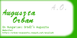 auguszta orban business card